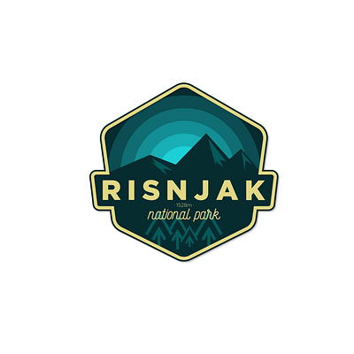 Risnjak National park patch badge camping croatia graphic design hiking illustrator logo national park nature nature park naturepark patch sticker wilderness