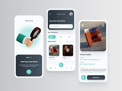 Lost & Found app branding design figma graphic design inpiration lost found mobileapp ui uidesign uiux uxdesign