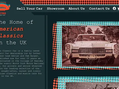 Retro classic cars website american classic branding cars graphic design logo retro website