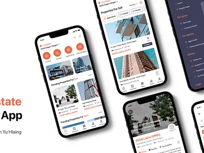 Real Estate Mobile App app branding design typography ui
