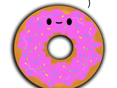 Doughnut cartoon character design characters funny illustration