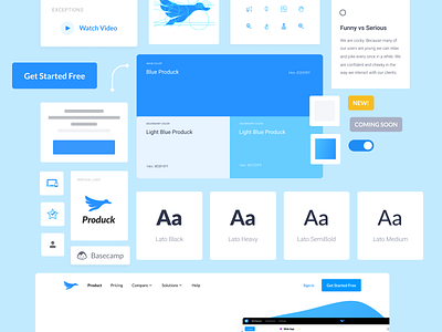 Produck branding design system web application web design