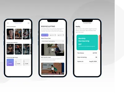 Fitness App app branding design fitness graphic design illustration logo ui ux vector