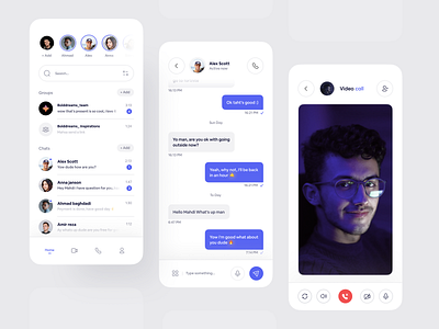 Messenger - App app application chat chat app messenger messenger app ui uiux uix ux video call video chat