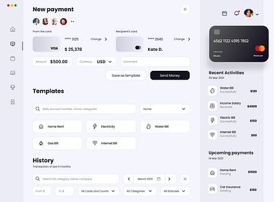 Finance dashboard blue dashboard design finance money panels ui ux web