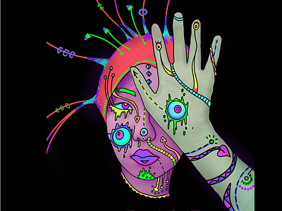 psychedelic art, portrait adobe photoshop design digital illustration digital portrait graphic design illustration photoshop procreate psychedelic psychedelic art