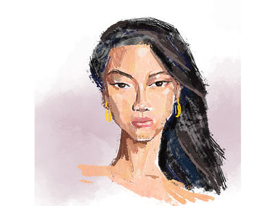 Digital portrait in oil pastel style adobe photoshop avatar digital portrait illustration oil pastel photoshop portrait procreate