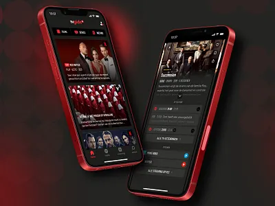 TVgids app update app appdesign design dutch mobile mockup netflix netherlands red streaming television tvgids ui