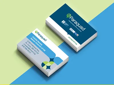 Paraquad Business Card adobe business card card graphic design indesign paper visual design