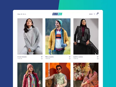 CORAZON - Fashion Store Landing Page ❄ branding clean cloth code fashion github landing landing page ui ui design ux
