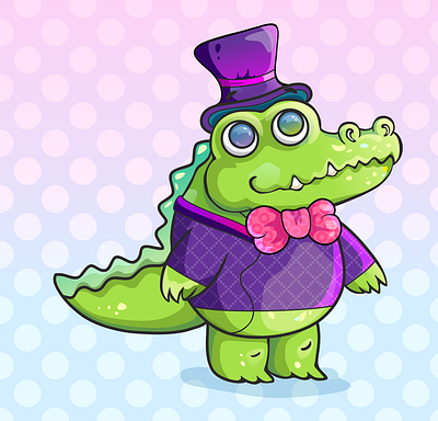 Mr Croco character coreldraw croco illustraion vector art