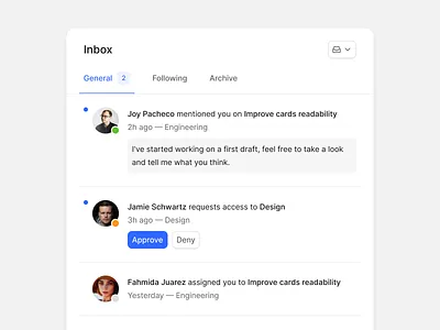 Disy — Notifications admin archive clean design system disy dropdown event inbox menu minimalist modal notification notifications popover product design saas settings ui ui kit ux