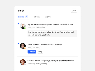 Disy — Notifications admin archive clean design system disy dropdown event inbox menu minimalist modal notification notifications popover product design saas settings ui ui kit ux