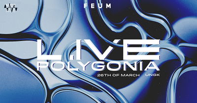 FEUM LIVE: POLYGONIA (DE) chrome experimental design gradients graphic design logo poster art