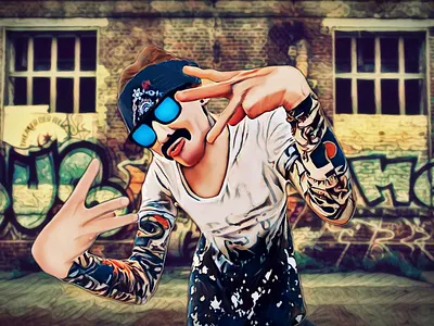 Gangsta Sticker branding design graphic design illustration