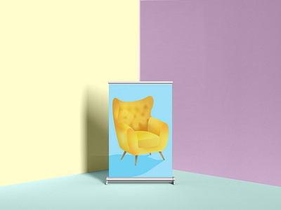 Yellow armchair armchair bookcover design illustration illustrator poster vector yellowarmchair