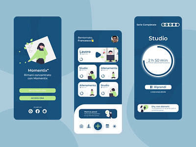 Mobile Template - Momentix App app branding mobile ui