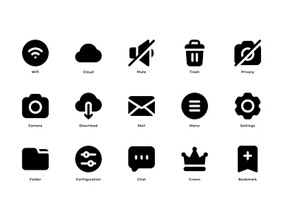 Basic Ui Icon app icon app icon design buttons design designer experience flat icon icon icon set iconography illustration interface logo pictogram sign solid symbol ui ux