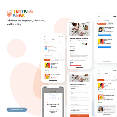 Tentang Anak - Event Feature apps apps design child childhood design design app designer education event ios mobile app design parenting product product design tentang anak ui ui ux design user experience user interface ux