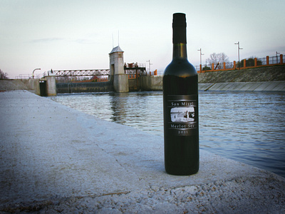 San Misel Merlot Dry Wine branding design graphic design illustration logo photography