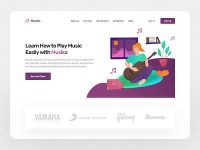 Musika - Learning Music Exploration app art artist branding design illustration illustrations logo music typography ui ux vector