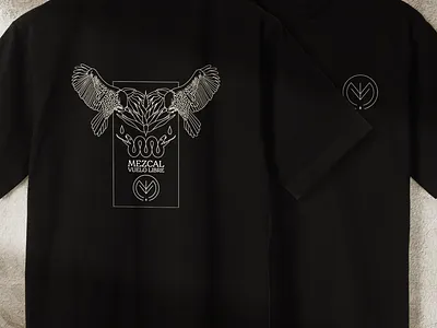 Branding work for a mezcal company. agave branding design eagle graphic design illustrator logo mezcal monogram snake tshirt