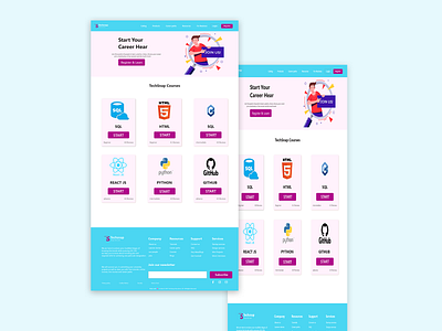 E Learnig Website Landing Page adobe xd branding figma graphic design ui