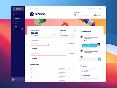 Plannr - Dashboard app branding clean design interface logo ui