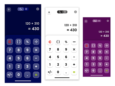 Calculator UI Design app branding design graphic design illustration logo typography ui ux vector