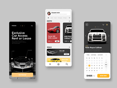 Car Rental App Design app brand design branding car cars clean concept design inspiration luxury modern new ui ux