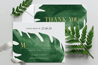 Free Elegant Tropical Wedding Suite card card design card template design floral gold invitation invitations invite leaf print print template save the date tropical wedding wedding invitation wedding invitations wedding suite wedding template wedding templates