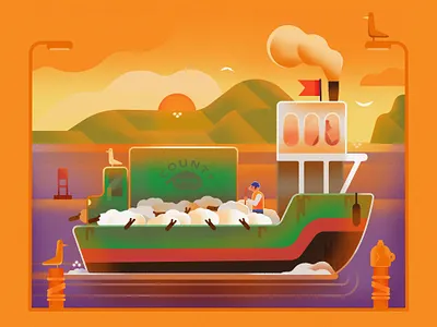 County Wool design illustration texture