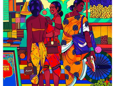 Desi Shopping branding design fireart fireart fireart studio graphic design illustration logo ui ux vector