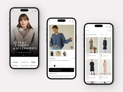 Shine Fashion E-commerce App Design app clothes clothing design e commerce clothes fashion typography ui ux vector webdesign website