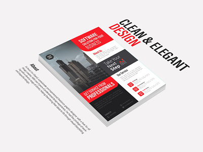 Clean and Elegant Business Flyer Design professional marketing material