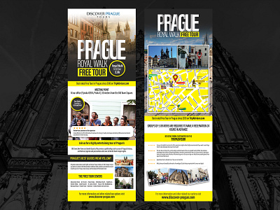 Travel Tour Flyer Design – Prague Royal Walk Free Tour dribbble travel showcase