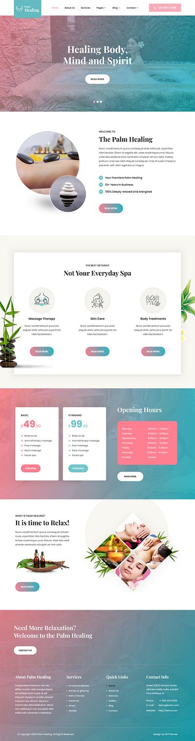 Palm Healing Lite - Free Palm Healing WordPress Theme tarot reading wp theme