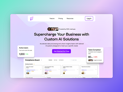 Website Hero Section Design hero section design light mode website light mode website design pink color website saas landing design saas landing page saas web design saas website saas website design website ui website ui design