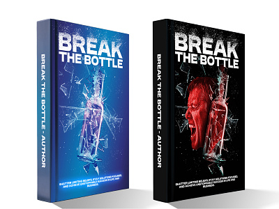 Break the Bottle Book Cover Design – Shattering Limits Concept 3d book mockup design