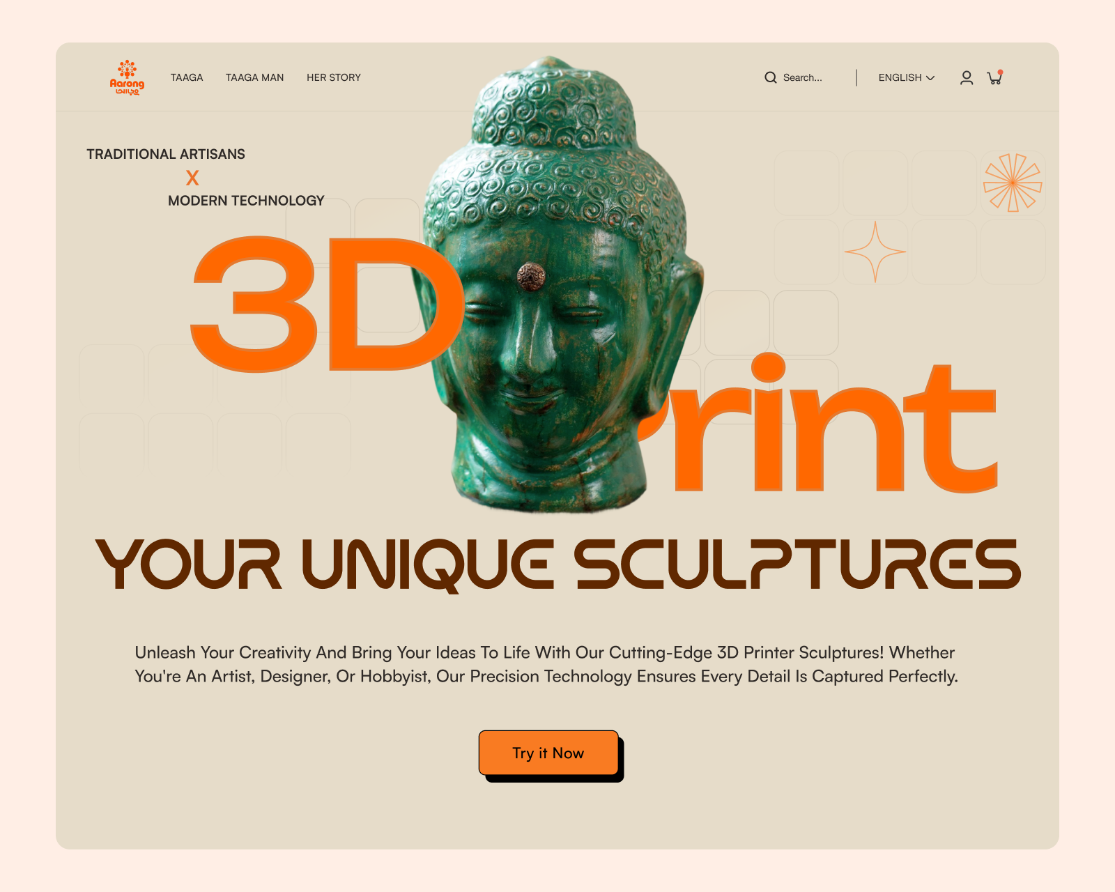 3D Printing Company Hero Section Design 3d printing hero section design ui design uxinspiration web design