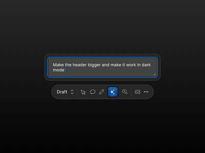 Toolbar ai align artificial intelligence bar center component dark mode design design system formatting bar icons modal navbar text tool bar toolbar ui ui design ui kit widget