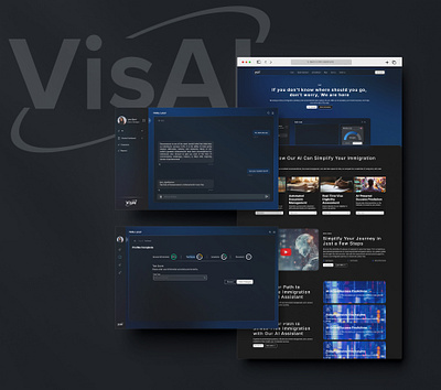VisAI branding design graphic design illustration logo ui uiux uiux design ux vector