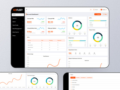 GOFLEET - Fleet Management Website Design app branding design fleet fleet management online typography ui ux vector web web design website
