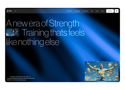 Landing page design for amp Training fitness framer development framer website hero design hero section landing page landing page design landing page development mind minimal strength training training session ui user interface ux website website design website hero