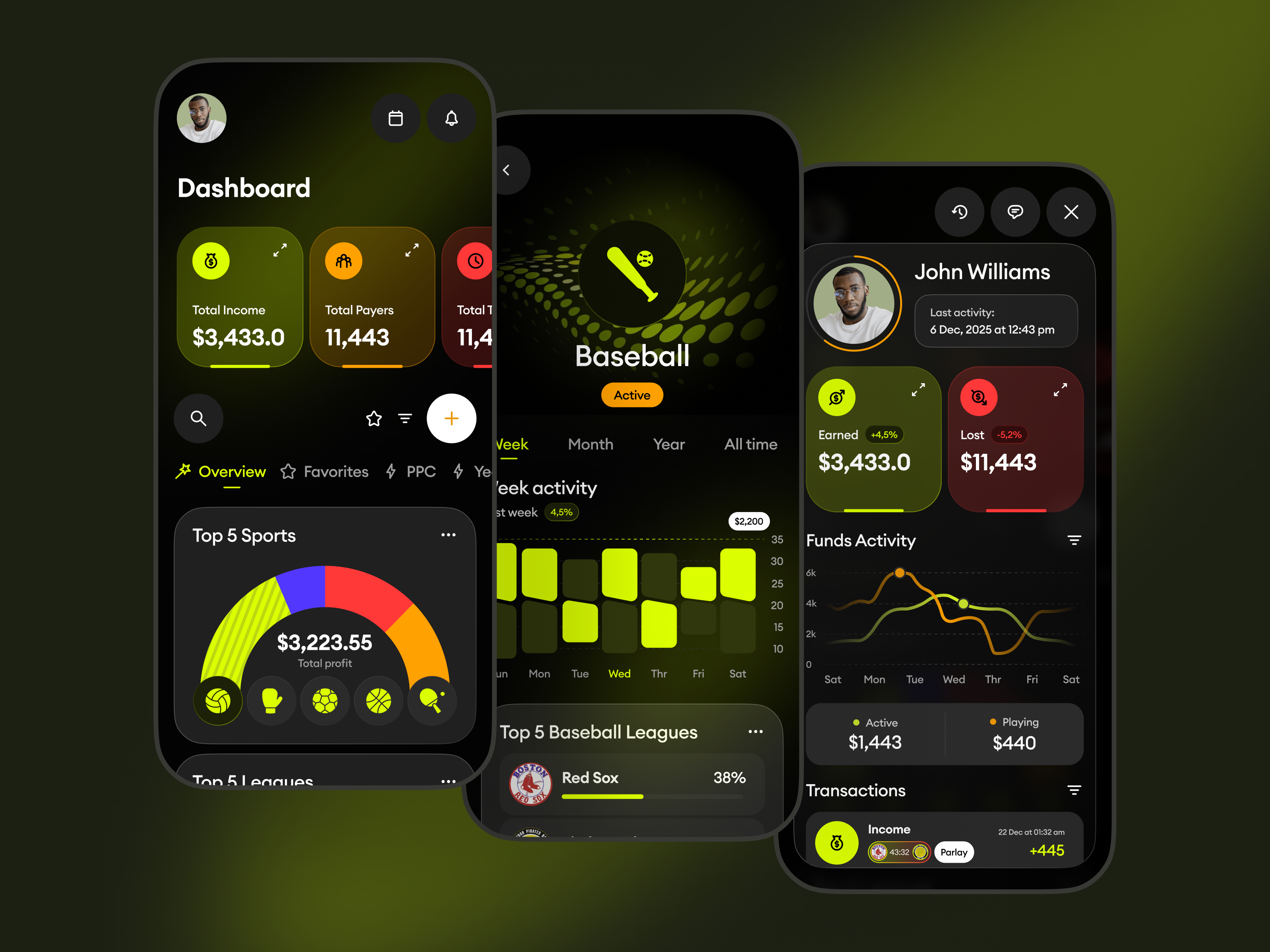 Example of Mobile App Design Concept (3 Screens) 