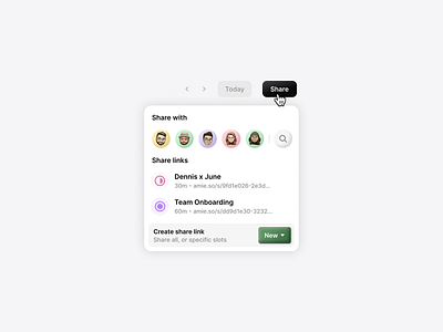 Share Dropdown clean ui devdock invite invite modal modal pop over pop up popover popup product design share share modal sharing settings shring ui design user interface ux design