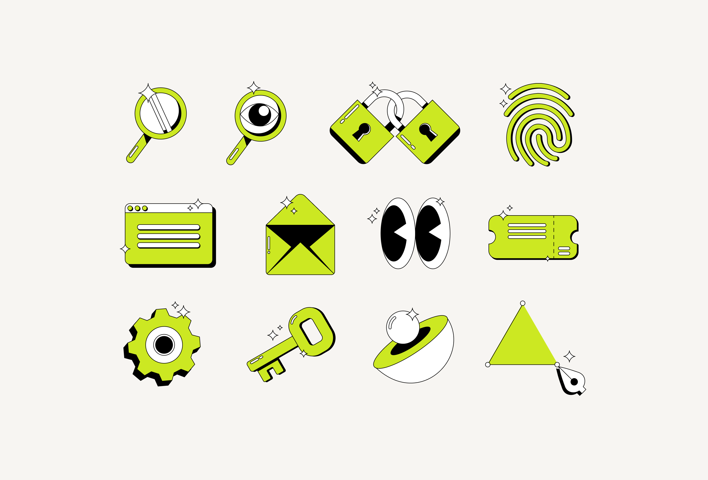 MacPaw | Vector illustration set 👀 design email figma graphic design icons illustration illustration set macpaw security stroke vector vector illustration