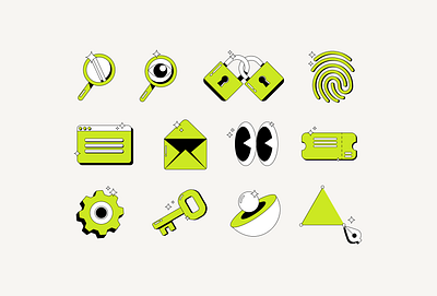 MacPaw | Vector illustration set 👀 design email figma graphic design icons illustration illustration set macpaw security stroke vector vector illustration