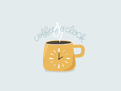 Coffee O'Clock coffee design graphic design illustration