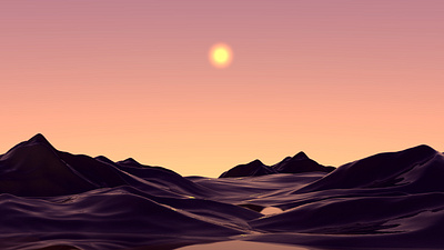 3d Rendering Beautiful Desert Landscape 3d modelling 3d rendering abstract background beach desert desert background island landscape night night background ocean palm sun sunset